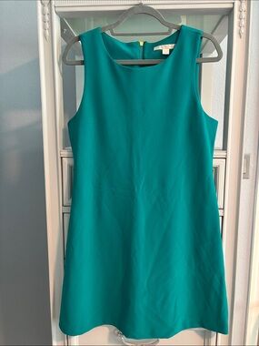 Boston Proper Teal Sleeveless Mini Shift Dress